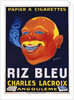 Riz Bleu - Charles Lacroix Cigarette Paper Advertisement Poster by Galicello
