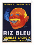 Riz Bleu - Charles Lacroix Cigarette Paper Advertisement Poster by Galicello