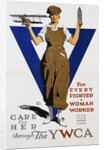 For Every Fighter a Woman Worker War Effort Poster by Adolph Triedler
