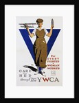 For Every Fighter a Woman Worker War Effort Poster by Adolph Triedler