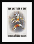 Van Amburgh and Co's Menagerie, Circus and Colosseum Poster with Male and Female Trapeze Artists by Anonymous
