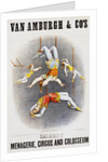 Van Amburgh and Co's Menagerie, Circus and Colosseum Poster with Male and Female Trapeze Artists by Anonymous