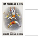 Van Amburgh and Co's Menagerie, Circus and Colosseum Poster with Male and Female Trapeze Artists by Anonymous