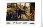 On Early Shift Railroad Advertisement Poster by Terence Tenison Cuneo