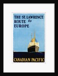 The St. Lawrence Route to Europe Poster by Anonymous