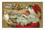 A Merry Christmas - Santa's List Postcard by Anonymous