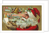 A Merry Christmas - Santa's List Postcard by Anonymous