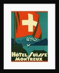 Hotel Suisse Montreux Luggage Label by Anonymous