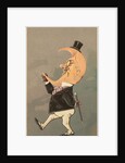 Postcard of the Cresent Moon as the Face of a Man by Anonymous