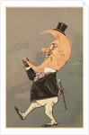 Postcard of the Cresent Moon as the Face of a Man by Anonymous