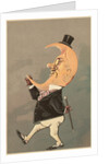 Postcard of the Cresent Moon as the Face of a Man by Anonymous