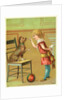 Trade Card of a Girl Training a Terrier Dog by Anonymous