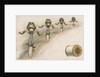 J & P Coats Trade Card of Frog Cyclists by Anonymous