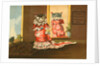 DeLand's Baking Powder Trade Card of a Cat in a Red Dress by Anonymous
