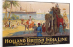 Holland British India Line Poster by E.V. Hove