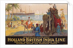 Holland British India Line Poster by E.V. Hove