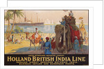 Holland British India Line Poster by E.V. Hove