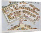 Plan of the Dutch Factory in the Island of Desima, at Nagasaki, Book Illustration from Illustrations of Japan ... Anecdotes of the Reigning Dynasty of the Djoguns by Isaac Titsingh