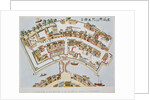 Plan of the Dutch Factory in the Island of Desima, at Nagasaki, Book Illustration from Illustrations of Japan ... Anecdotes of the Reigning Dynasty of the Djoguns by Isaac Titsingh