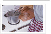 Woman Sterilizing Jars for Canning by Anonymous