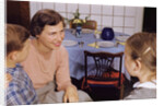 Mother Talking with Children Before Dinner by Anonymous