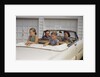Family Sitting in Car Outside Garage by Anonymous