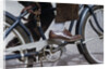 Man Riding Bicycle in Dress Shoes by Anonymous