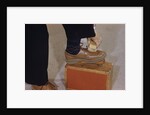 Man Buffing His Shoes by Anonymous
