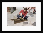 Woman Gardening by Anonymous