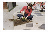 Woman Gardening by Anonymous