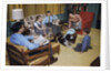 Family in Living Room with Dog by Anonymous