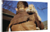 Boy Carrying Rabbit by Anonymous
