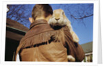 Boy Carrying Rabbit by Anonymous