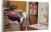 Boy Brushing His Suit Jacket by Anonymous