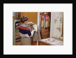 Boy Brushing His Suit Jacket by Anonymous