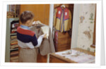 Boy Brushing His Suit Jacket by Anonymous