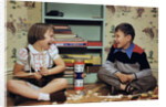 Children Playing with Tinkertoys (TM) by Anonymous