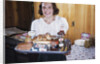 Girl Carrying Tray of Barbecue Items by Anonymous