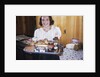 Girl Carrying Tray of Barbecue Items by Anonymous