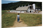 Boy Walking Towards a Barn by Anonymous