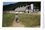 Boy Walking Towards a Barn by Anonymous