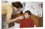 Mother Giving Her Son Medicine by Anonymous