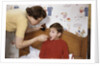 Mother Giving Her Son Medicine by Anonymous