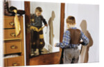 Boy Trying on Cowboy Duds by Anonymous