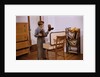 Boy Looking at Cowboy Boots by Anonymous