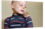 Hamster on Boy's Shoulder by Anonymous