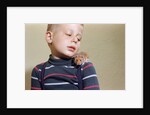 Hamster on Boy's Shoulder by Anonymous