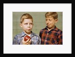 Boy Eying His Brother's Apple by Anonymous