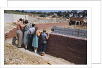 Family Observing a School Construction Site by Anonymous