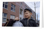Boy Standing in Schoolyard by Anonymous